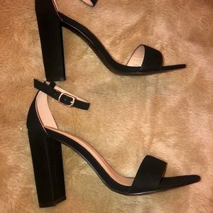 Black Strap Heels